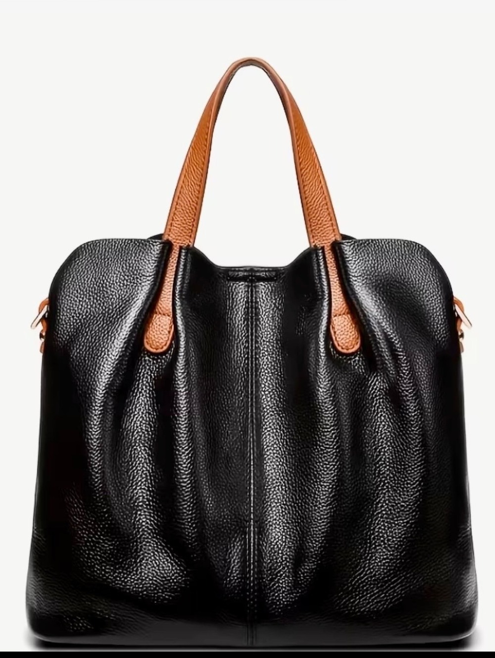 New -Gorgeous -Genuine Leather Shoulder/Tote Bag -Black